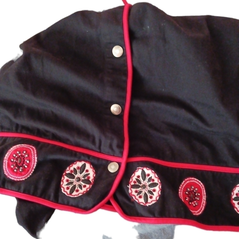 Ruby Rd Black Red Trimmed Jacket - image 4
